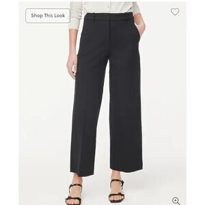 NWT J Crew Factory Wide-leg Jamie pant Black Size 00 Retail $118